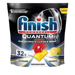 Finish Quantum Ultimate Lemon Sparkle - kapsule do umývačky riadu 32 ks         